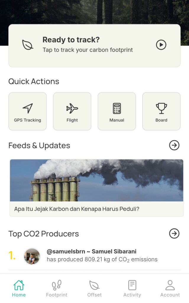 Jejaku yang dirancang khusus untuk menghitung jejak karbon sektor transportasi dengan menggunakan basis data nasional.