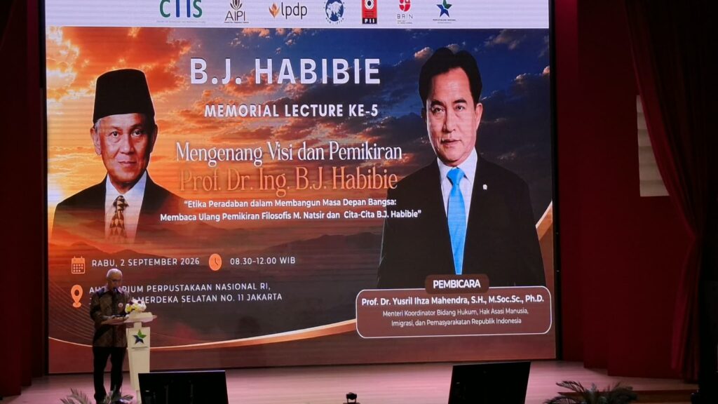 Menteri Koordinator Bidang Hukum, Hak Asasi Manusia, Imigrasi, dan Pemasyarakatan Republik Indonesia, Prof. Dr. Yusril Ihza Mahendra, mengatakan Indonesia membutuhkan perpaduan antara kekuatan etika, ilmu pengetahuan, dan teknologi untuk membangun masa depan bangsa.